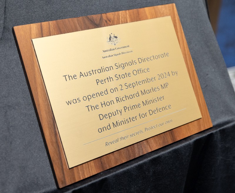 The Australian Signals Directorate Perth State Office was opened on 2 September 2024 by The Hon Richard Marles MP, Deputy Prime Minister and Minster for Defence.