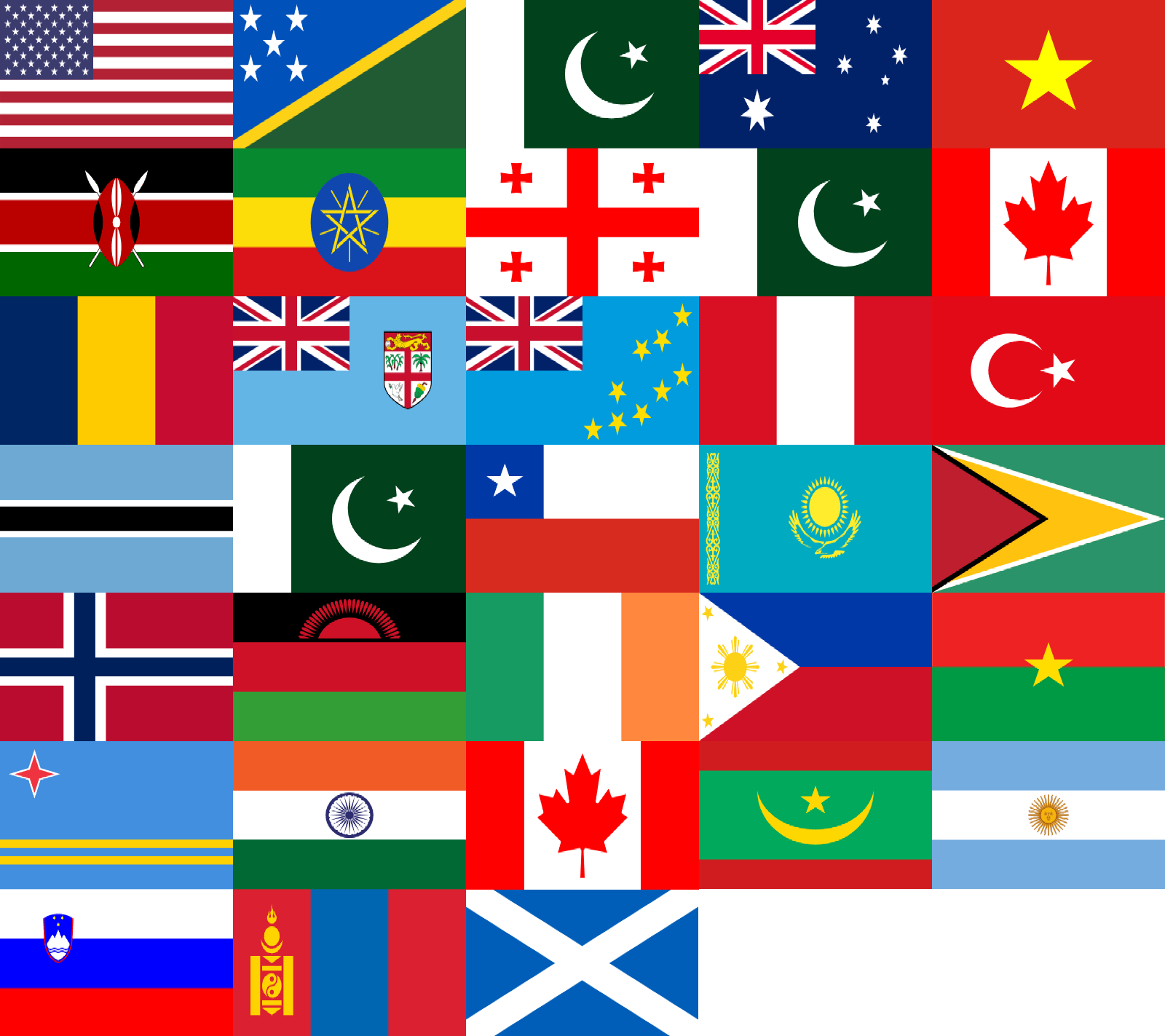 National flags 